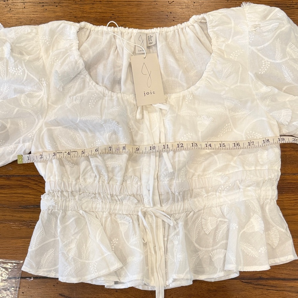 Joie Peplum Blouse Size Medium NWOT Cottagecore Boho Peasant